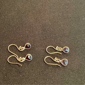 .925 Sterling Silver Two Pairs of Earrings